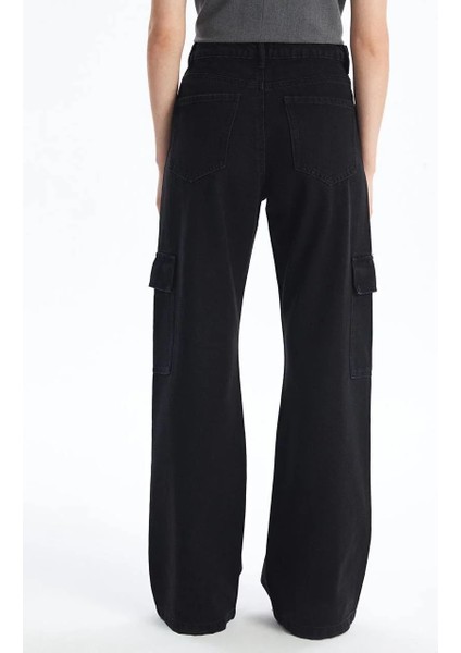 Kargo Cep Jeans Pantolon Siyah modelleri