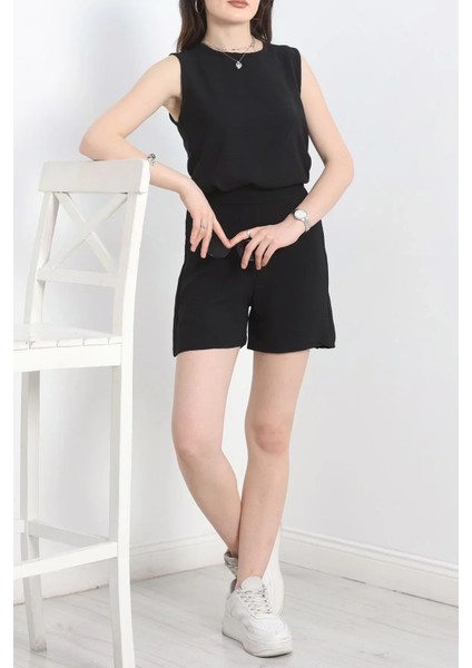 Şortlu Ayrobin Takım Siyah