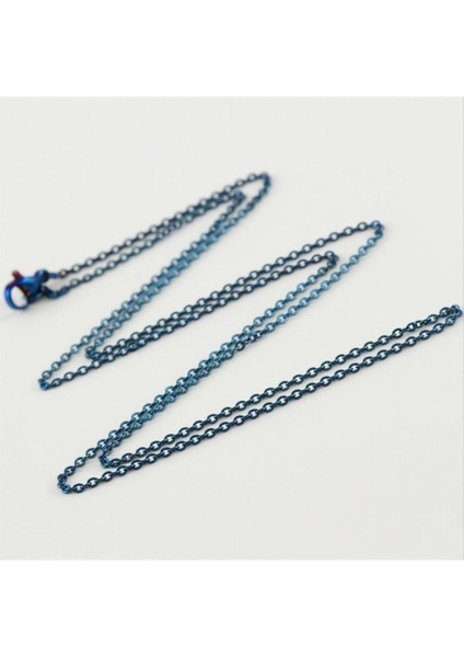 Ieg Ters Düz Çelik Zincirli Kolye 50 cm