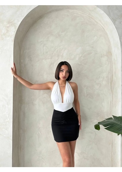 Önü Büzgülü Etek Siyah S24222 modelleri