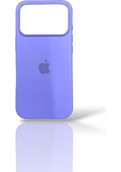 Iphone 17 Serisi ile Uyumlu Lansman Logolu Silikon Telefon Kılıfı, Içi Kafide Kılıf