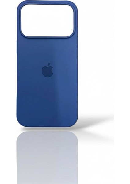 Iphone 17 Serisi ile Uyumlu Lansman Logolu Silikon Telefon Kılıfı, Içi Kafide Kılıf