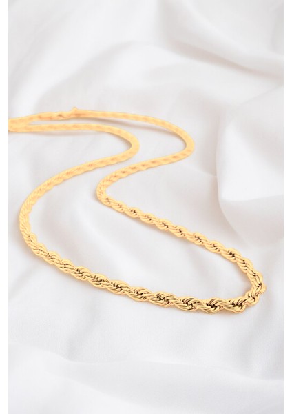 Gümüş Kaplama 316 L Paslanmaz Singapur Örme Halat Zincir Kolye 3 Mm. Gold fiyatları