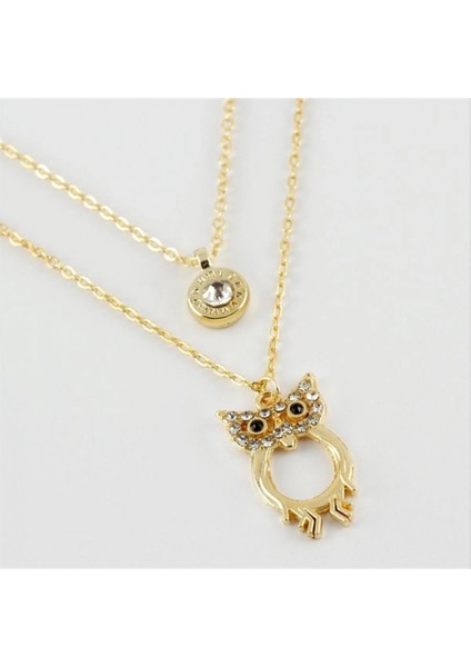 Ieg Baykuş Figürlü Yeni Sezon Ikili Kolye
