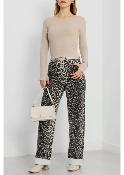 Bisiklet Yaka Parmak Geçmeli Kaşkorse Bluz Bej A3829 fiyatları