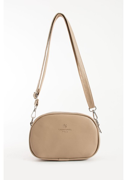 Kadın Suni Deri Yumuşak Doku Ayarlanabilir Çapraz Askılı Şık Görünümlü 2 Gözlü Omuz Çantası fırsatları