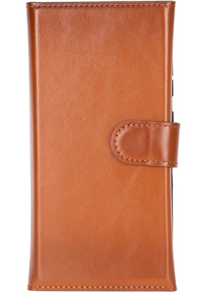 Samsung Galaxy S25 Ultra Uyumlu, Hakiki Deri, El Yapımı, Cüzdanlı Kılıf, Gölgeli Taba fırsatları