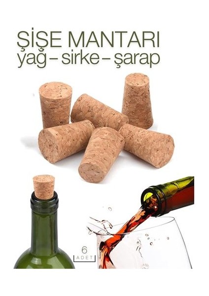 Hsnet Cicchino Şişe Mantarı 6 Lı Paket - BI001V-4XR117