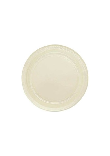 25 Adet Plastik Tabak Krem