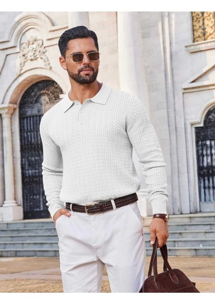 Metropol %100 Pamuk Polo Yaka Erkek Triko Kazak fırsatları