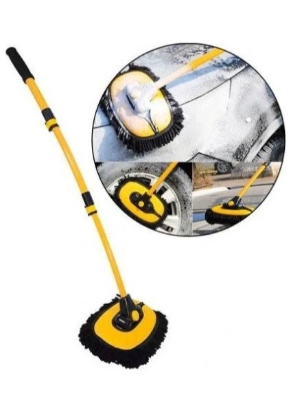 Teleskopik Saplı Kuru Islak Oto Yıkama Fırçası modelleri