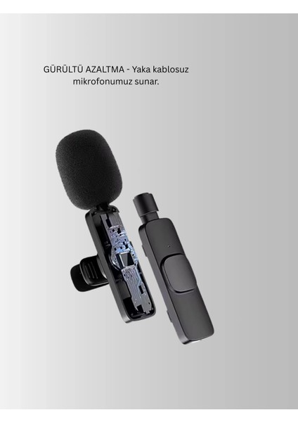 Buğz Çift Mikrofonlu Kablosuz Kayıt Seti iPhone Uyumlu Mini Mikrofon fırsatları