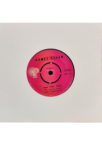 Ahmet Özhan – Bak Yeşil Yeşil / Içimde Kim Vardır Bir Bilebilsen 45'lik