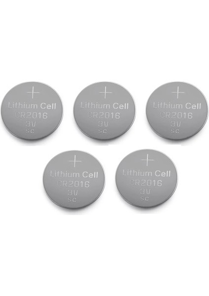 Yuma CR2016 Süper Lityum 3V 5’li Kart Düğme Pil