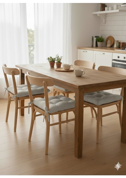 40X40 cm Bağcıklı Sandalye Minderi - Dekoratif Yumuşak Mutfak, Bahçe ve Balkon Minderi modelleri