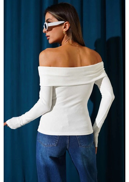 Madonna Yaka Düğmeli Bluz Beyaz T4329 fiyatları