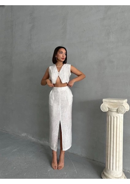 Çilek Takım Etek Yelek