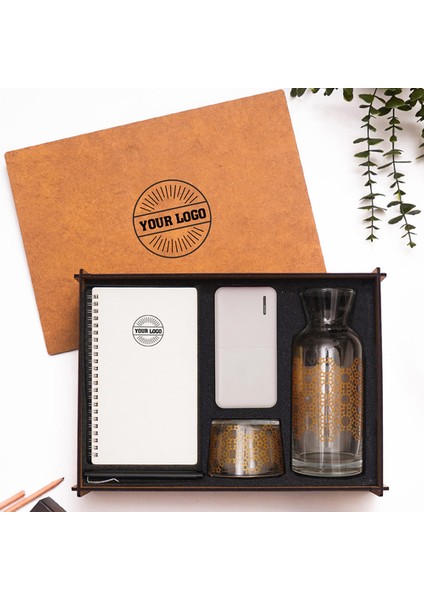 Vıp Ahşap Kutulu Kurumlara Özel Hediye Seti 3626-25