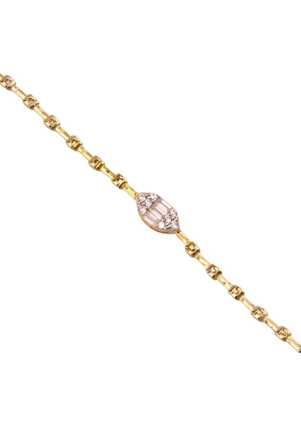 Baget Gümüş Bileklik – 925 Ayar, Baget Kesim Zirkon Taşlı, Minimal Tasarım (MS3809) fiyatları