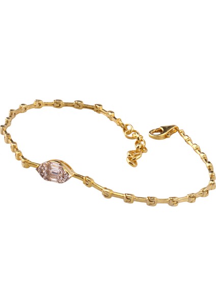 Baget Gümüş Bileklik – 925 Ayar, Baget Kesim Zirkon Taşlı, Minimal Tasarım (MS3809) modelleri