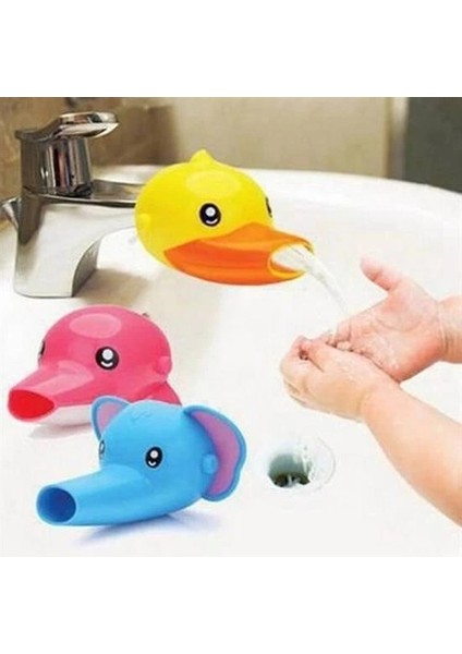 Çocuklar Için Eğitici ve Güvenli Musluk Uzatıcı Genişletici Başlık Aparatı Ördek Figürlü fırsatları