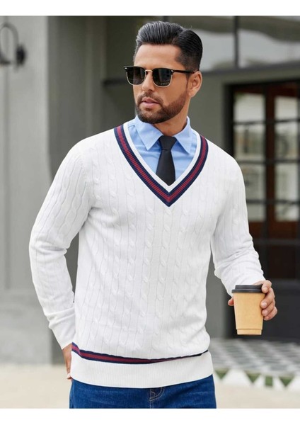 Alex %100 Pamuk V Yaka Triko Kazak modelleri