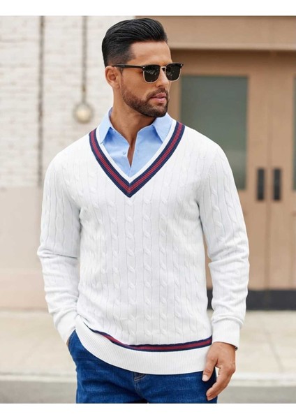 Alex %100 Pamuk V Yaka Triko Kazak fırsatları