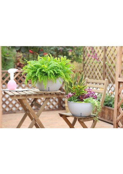 Kendinden Sulamalı Yuvarlak Bahçe Tipi Akıllı Saksı