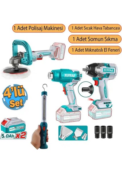 Akülü 4 Parça El Aleti Seti TOSLI241182E fiyatları