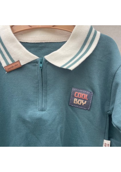 Yeşil Fermuarlı Polo Yaka Bebek Takımı – Sweatshirt & Jogger Alt fiyatları