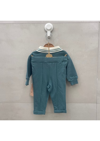 Yeşil Fermuarlı Polo Yaka Bebek Takımı – Sweatshirt & Jogger Alt modelleri