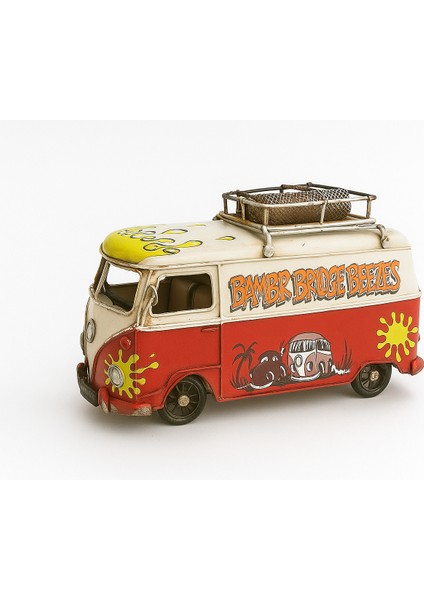 Dekoratif Metal Minibüs Çerçeveli ve Kumbaralı