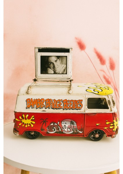 Dekoratif Metal Minibüs Çerçeveli ve Kumbaralı fiyatları