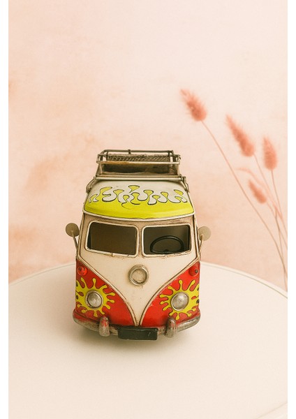 Dekoratif Metal Minibüs Çerçeveli ve Kumbaralı modelleri