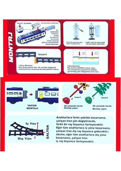 Uzaktan Kumandalı Müzikli LED Işıklı Manyetik Mıknatıslı Birleşim Yerleri 39 Parça 308 cm Tren Seti fırsatları