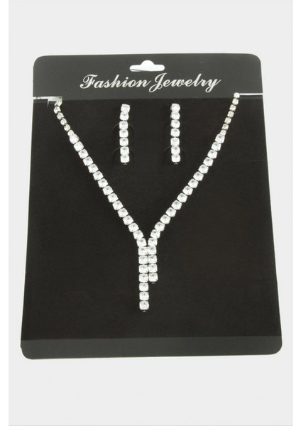 Ieg Tamtur Zirkon Taşlı Lüks Set Kolye 5 mm