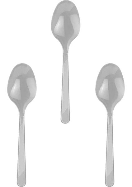25 Adet Plastik Kaşık Gümüş