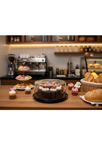 Kek Saklama Kabı 50 Adet Kapaklı (BÜYÜK-30CM 11CM YÜK./DÜZ-30CM 6cm YÜK./ORTA-26CM 11CM Yük.) modelleri