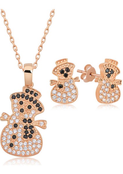 925 Ayar Gümüş Kardan Adam Kadın Set T7152 (972972)