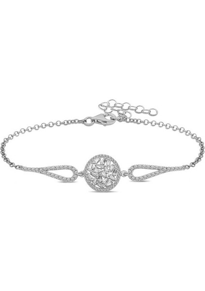 925 Ayar Gümüş Baget Taşlı Bileklik T5271 (972972)