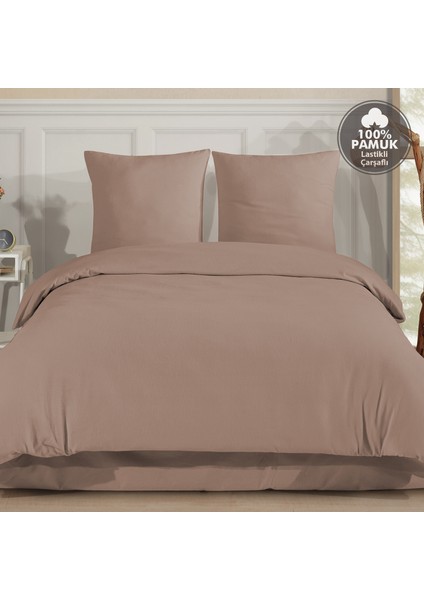 Plain %100 Pamuk Flanel Battal Boy Lastikli Çarşaflı Nevresim Takımı modelleri