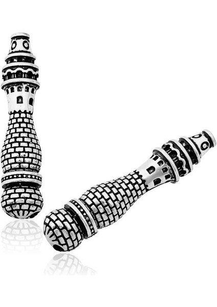 925 Ayar Gümüş Minare Desenli Tesbih Imamesi T5176 (972972)