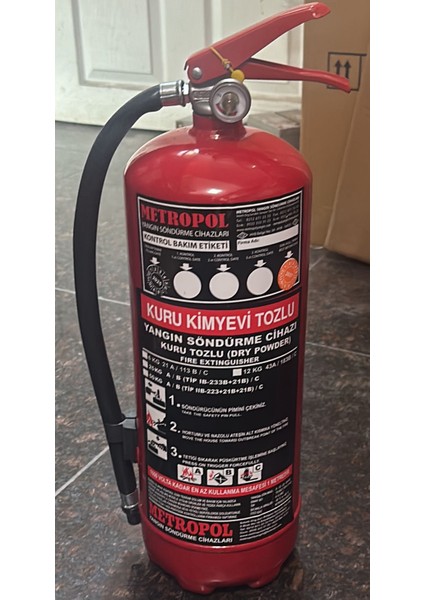 Yangın Tekne Sertifikalı 6 kg Toz Yangın Tüpü 4yıl Garanti modelleri