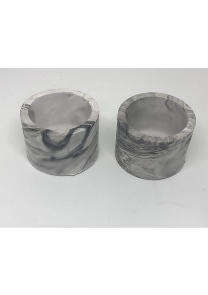 2 'li Beton Saksı Mumluk