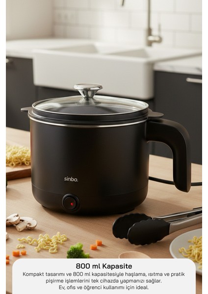 SCO-5067 Çok Fonksiyonlu Buharlı ve Yağda Pişirme Özellikli Elektrikli Pişirici