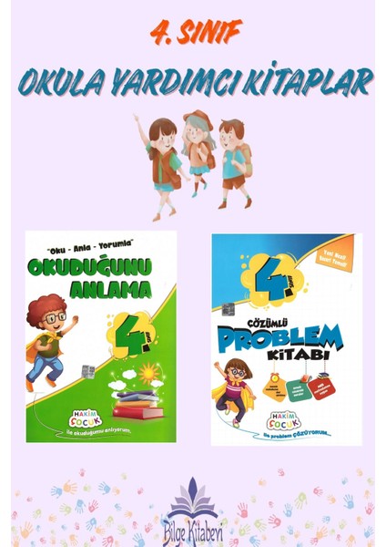 4.sınıf Okuduğunu Anlama + Çözümlü Problem Kitabı