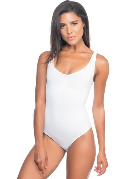 Beyaz Mı Emay 2018 Kalın Askılı Body Korse
