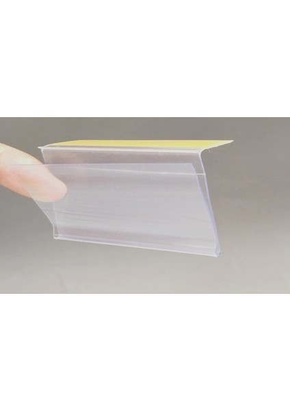 Ahşap ve Metal Raflar Için Yapışkanlı Pvc L Etiketlik 50 Li Pk. 4CMX10CM