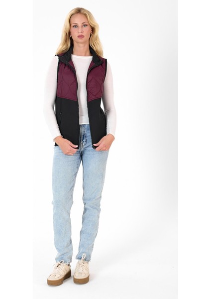 Kadın Fermuar Detaylı Kapitoneli Spor Şişme Yelek indirimleri