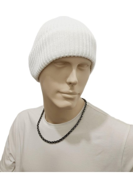 JTAW25BRE1655 Kalın Örme Beyaz Janti Bere fiyatları